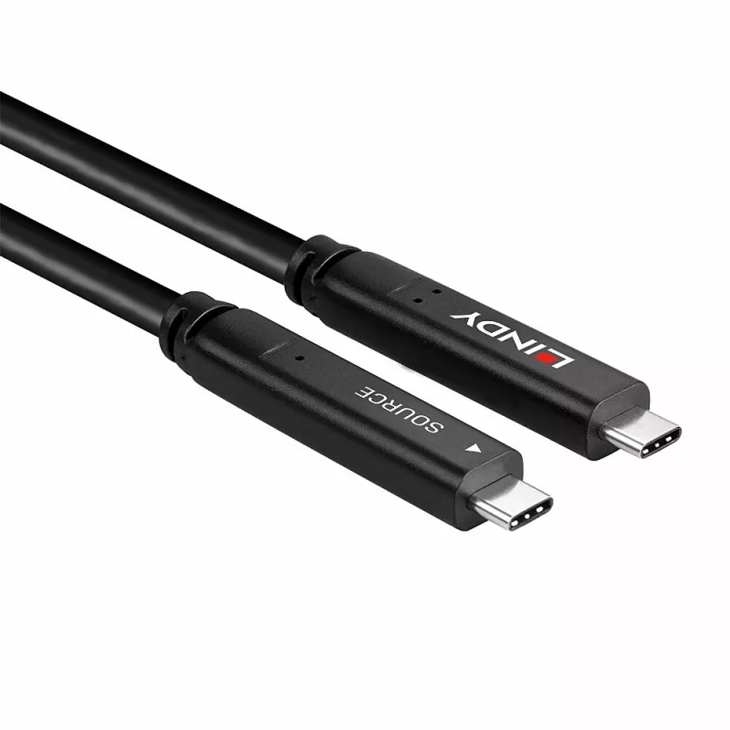Lindy 8 m USB 3.2 Gen 1 ir DP 1.4 Type C hibridinis laidas