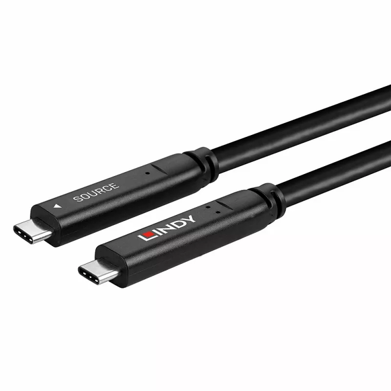Lindy 8 m USB 3.2 Gen 1 ir DP 1.4 Type C hibridinis laidas