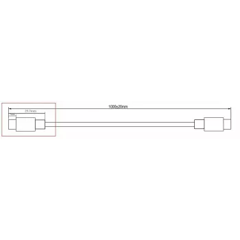 Microconnect DOCKUSB3.2CC1 USB laidas USB 3.2 Gen 2 (3.1 Gen 2) 1 m USB C juodas