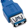 Techly USB 3.0 ilginimo laidas A kištukas / A lizdas 0,5 m mėlynas ICOC U3-AA-005-EX