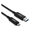 Lindy 50m USB 3.2 Gen 1 Type A to C šviesolaidinis hibridinis kabelis