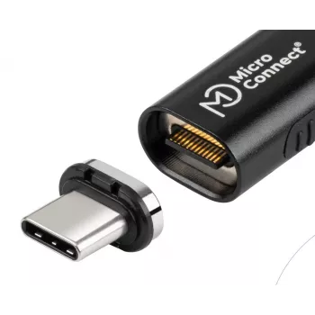 USB4 magnetinis kištukas MicroConnect MC-LS-USB4MP2S — USB4 laidas, 40 Gbps duomenų perdavimas, 100 W maitinimo tiekimas