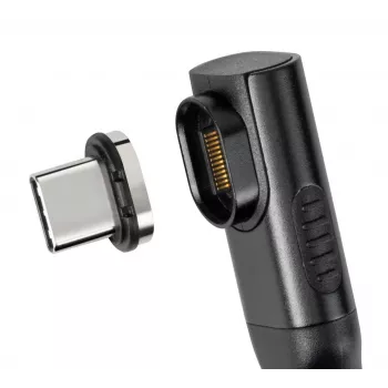 USB4 magnetinis kištukas MicroConnect MC-LS-USB4MP2S — USB4 laidas, 40 Gbps duomenų perdavimas, 100 W maitinimo tiekimas