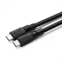 USB-C laidas MicroConnect ColorFlex 100W USB3.2CC02 – USB-C į USB-C, 100W energijos tiekimas, suderinamas su USB 3.2