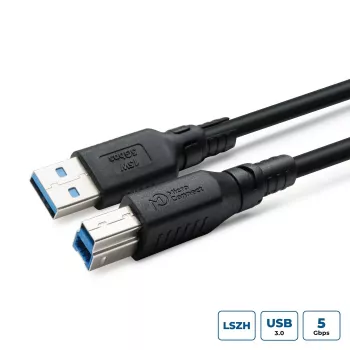 USB 3.2 A-B kabelis MicroConnect USB3.0AB3B-LSZH 1 m LSZH