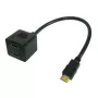 Techly ICOC-HDMI-F-002 HDMI laidas 0,3 m HDMI A tipo (standartinis) 2 x HDMI A tipo (standartinis) juodas