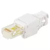 Laido jungtis LOGON TWP8P8TP RJ-45 Cat5e, skaidri / balta / geltona, pakuotė 10 vnt.