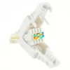 Laido jungtis LOGON TWP8P8TP RJ-45 Cat5e, skaidri / balta / geltona, pakuotė 10 vnt.