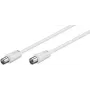 Microconnect COAX075W bendraašis kabelis 7,5 m baltas