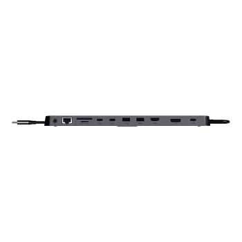 Lindy DST-Mini XT 810, USB-C nešiojamojo kompiuterio mini prijungimo stotelė su vienu ekranu (8K) arba dviem ekranais (4K60) ir 100 W pralaidiniu įkrovimu