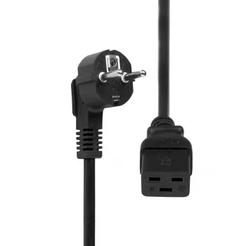ProXtend kampuotas F tipo Schuko į C19 maitinimo laidas, juodas, 1 m, 250 V, 10 A