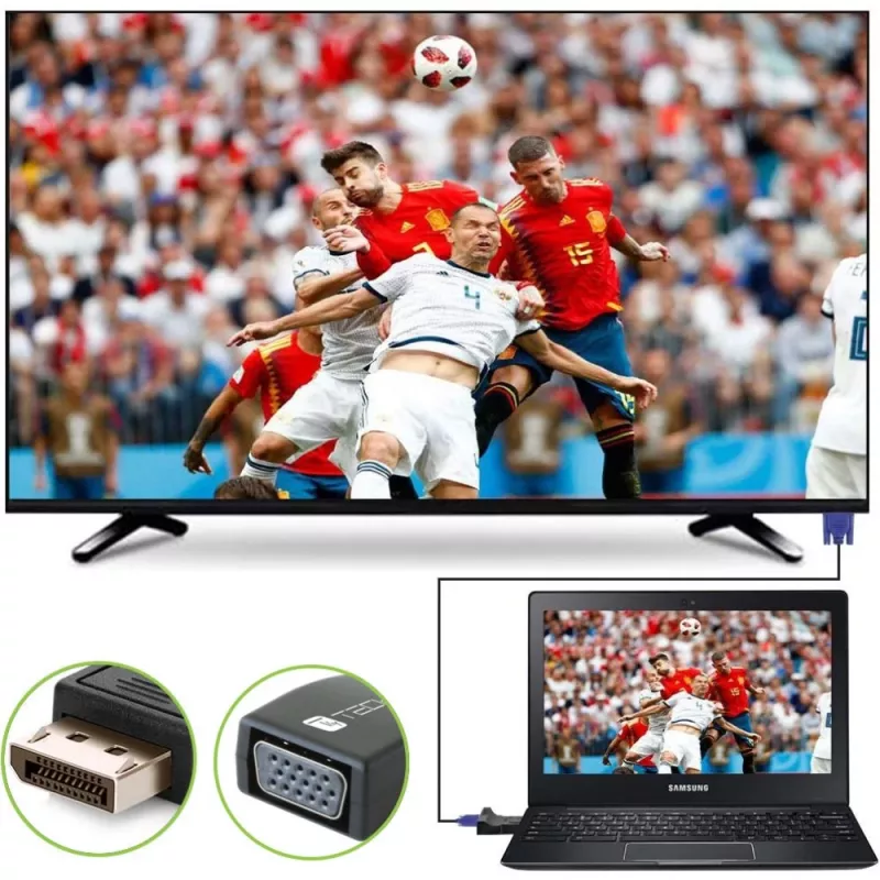Kabelio lyties adapteris DisplayPort VGA Techly IADAP-DSP-230T