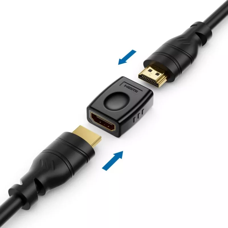 Kabelio lyties adapteris Techly IADAP-HDMI-F/F Juodas