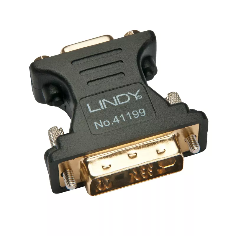 Lindy DVI-A kištukas į VGA patelę adapteris, juodas