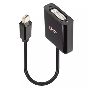 Lindy Mini DisplayPort–DVI aktyvus keitiklis 0,16 m, juodas