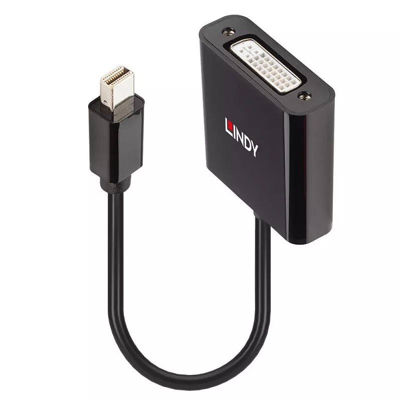 Lindy Mini DisplayPort–DVI aktyvus keitiklis 0,16 m, juodas