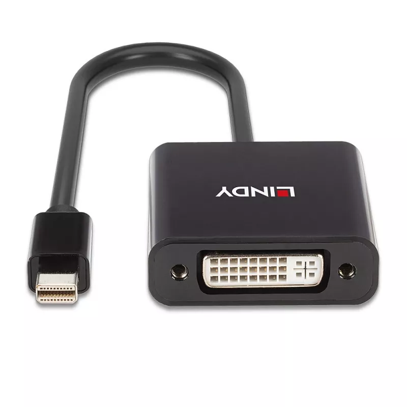 Lindy Mini DisplayPort–DVI aktyvus keitiklis 0,16 m, juodas