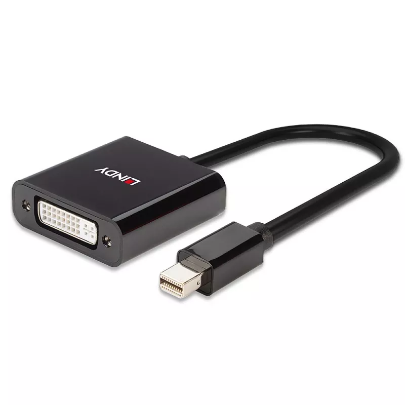 Lindy Mini DisplayPort–DVI aktyvus keitiklis 0,16 m, juodas