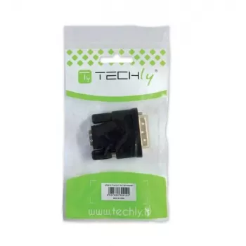 Techly DVI į analoginį VGA adapteris F / M IADAP DVI-9100, VGA, DVI-I, juoda