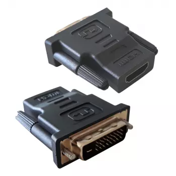 DVI-D lyties adapteris juodas Techly IADAP-DVI-HDMI-F