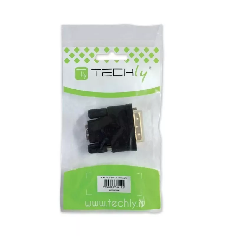DVI-D lyties adapteris juodas Techly IADAP-DVI-HDMI-F