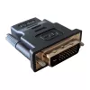 DVI-D lyties adapteris juodas Techly IADAP-DVI-HDMI-F