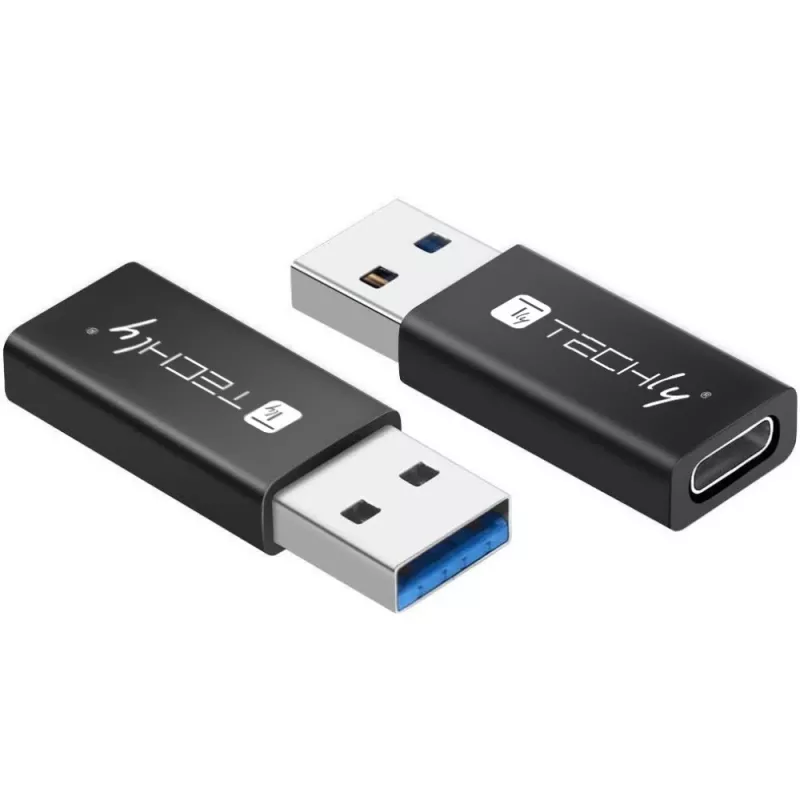USB jungčių adapteris Techly IADAP USB3-AFT USB A į USB C, juodas