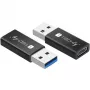 USB jungčių adapteris Techly IADAP USB3-AFT USB A į USB C, juodas