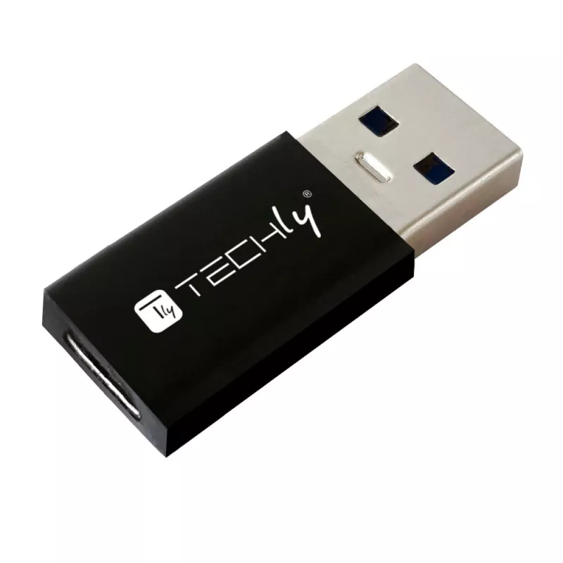 USB jungčių adapteris Techly IADAP USB3-AFT USB A į USB C, juodas
