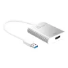 j5create JUA354 USB 3.0–4K HDMI ekrano adapteris, sidabrinis