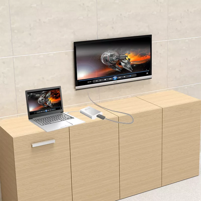 j5create JUA354 USB 3.0–4K HDMI ekrano adapteris, sidabrinis