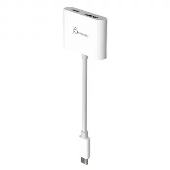 j5create JCA152 USB-C® į 4K HDMI™ adapteris su Power Delivery, juoda