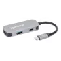 Manhattan USB-C dokas / šakotuvas HDMI USB-A USB-C 100 W maitinimo tiekimas 4K 60 Hz
