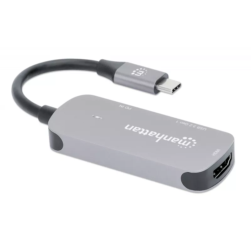 Manhattan USB-C dokas / šakotuvas HDMI USB-A USB-C 100 W maitinimo tiekimas 4K 60 Hz