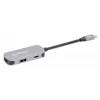 Manhattan USB-C dokas / šakotuvas HDMI USB-A USB-C 100 W maitinimo tiekimas 4K 60 Hz