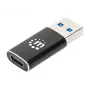 Manhattan USB-C į USB-A adapteris, lizdas į kištuką, 10 Gbps (USB 3.2 Gen2, dar žinomas kaip USB 3.1), SuperSpeed+ USB, juodas, garantija visam laikui
