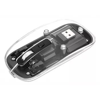 Belaidė pelė Manhattan Transparent Įkraunama USB