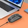 Belaidė pelė Manhattan Transparent Įkraunama USB