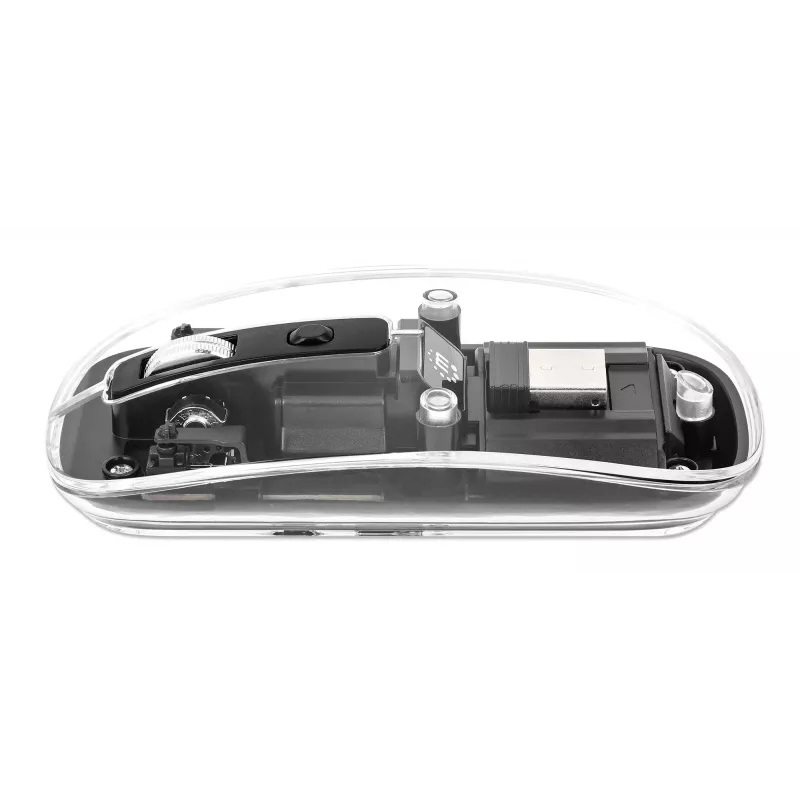 Belaidė pelė Manhattan Transparent Įkraunama USB