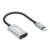 Manhattan USB-C į HDMI kabelis, 4K@60Hz, 5 Gbps (USB 3.2 Gen1 dar žinomas kaip USB 3.0), 11cm, vyriškas į vyrišką, juoda/sidabrinė, trejų metų garantija