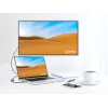 Manhattan USB-C į HDMI kabelis, 4K@60Hz, 5 Gbps (USB 3.2 Gen1 dar žinomas kaip USB 3.0), 11cm, vyriškas į vyrišką, juoda/sidabrinė, trejų metų garantija