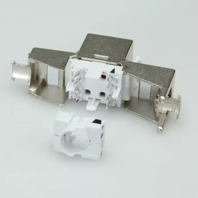 Keystone Jack ROLINE Cat.6a RJ-45 Shielded Toolless plonas Sidabrinė