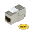 Keystone Jack ROLINE Cat.6a RJ-45 Shielded Toolless plonas Sidabrinė