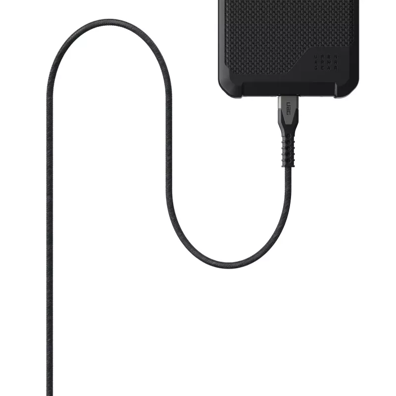 USB-C į USB-C maitinimo laidas EATON Urban Armor Gear Kevlar Core 1,5 m, USB 2.0, juoda/pilka