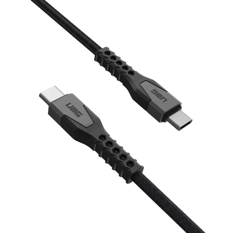 USB-C į USB-C maitinimo laidas EATON Urban Armor Gear Kevlar Core 1,5 m, USB 2.0, juoda/pilka