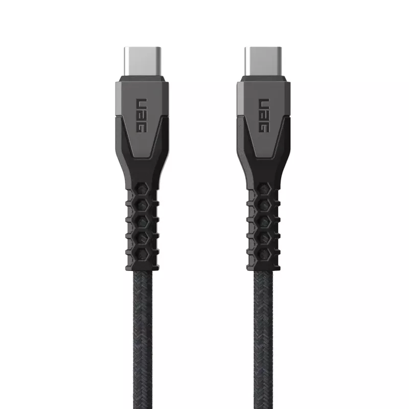 USB-C į USB-C maitinimo laidas EATON Urban Armor Gear Kevlar Core 1,5 m, USB 2.0, juoda/pilka