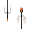 USB-C į USB-C maitinimo kabelis Eaton 1,5 m — Kevlar šerdis, USB 2.0, juoda / oranžinė