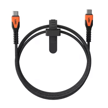 USB-C į USB-C maitinimo kabelis Eaton 1,5 m — Kevlar šerdis, USB 2.0, juoda / oranžinė