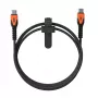USB-C į USB-C maitinimo kabelis Eaton 1,5 m — Kevlar šerdis, USB 2.0, juoda / oranžinė