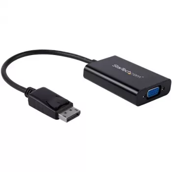 StarTech.com DisplayPort į VGA adapteris su garsu, 0,184 m, 1920 x 1200 pikselių, 1080p, juoda, aktyvus vaizdo keitiklis, 0 - 70 °C